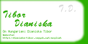 tibor dianiska business card